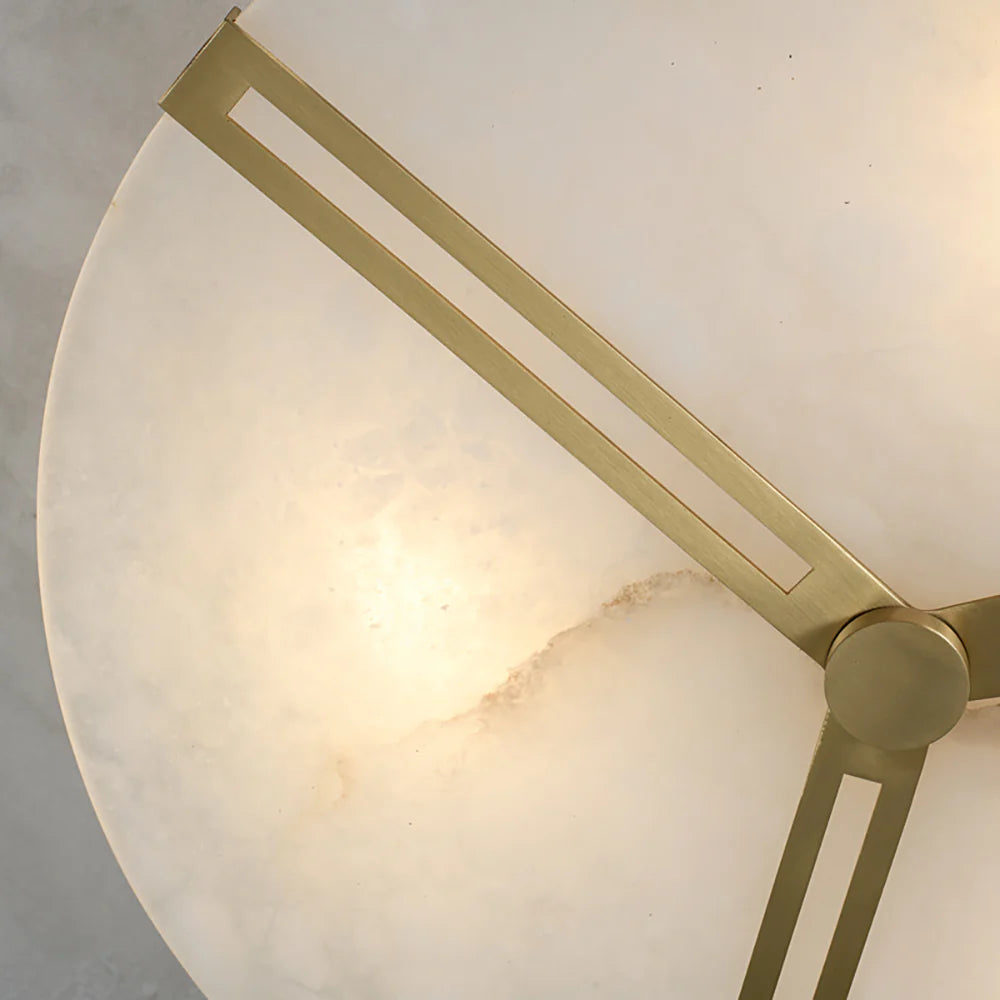 Round Copper Alabaster Ceiling Light - Nuvé