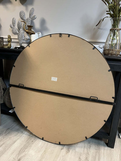 Round Industrial Grid Wall Mirror - Nuvé