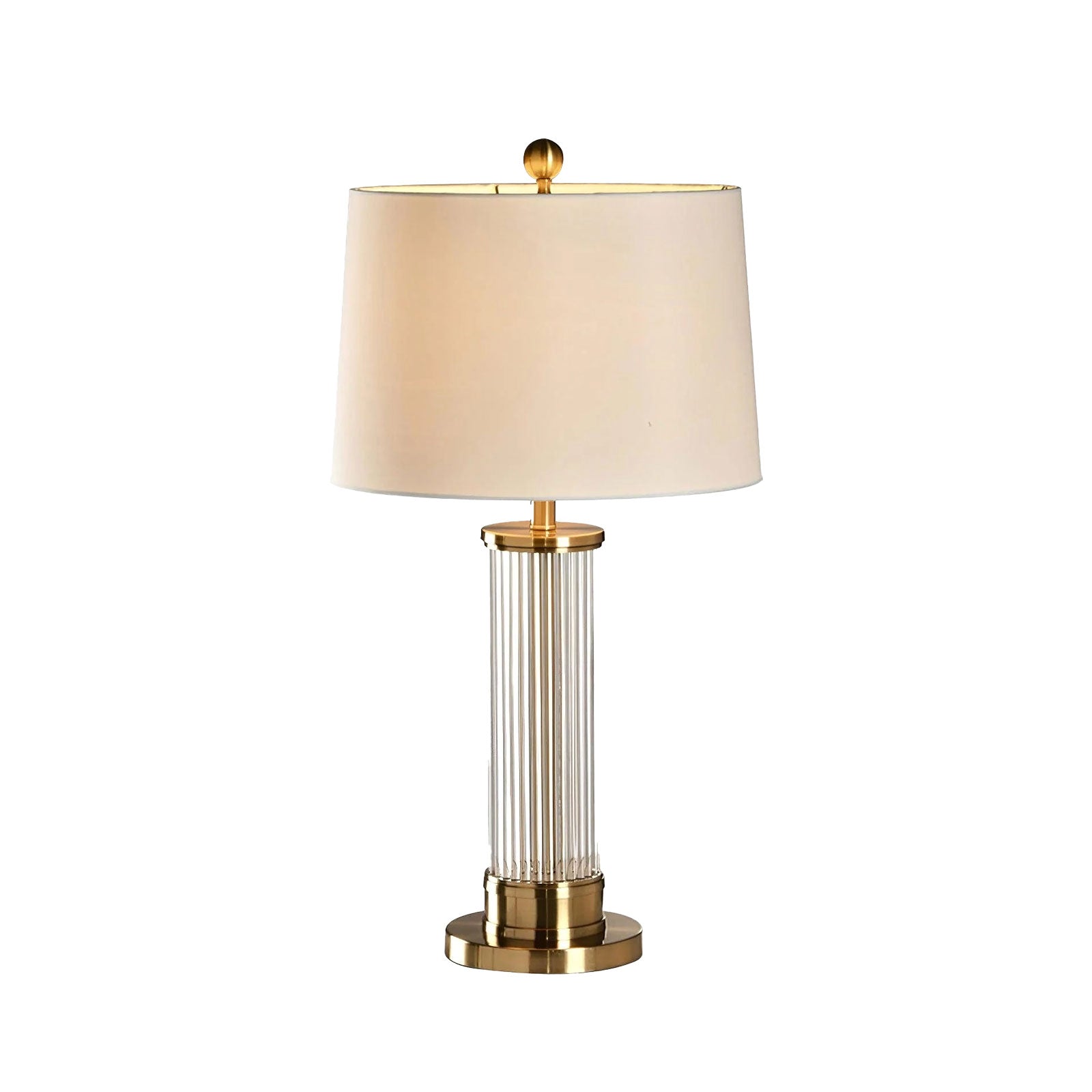 Round Metal Glass Table Lamp - Nuvé