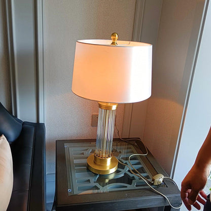Round Metal Glass Table Lamp - Nuvé