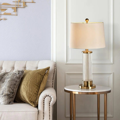 Round Metal Glass Table Lamp - Nuvé