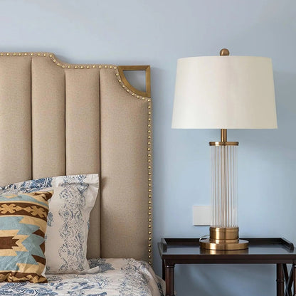Round Metal Glass Table Lamp - Nuvé