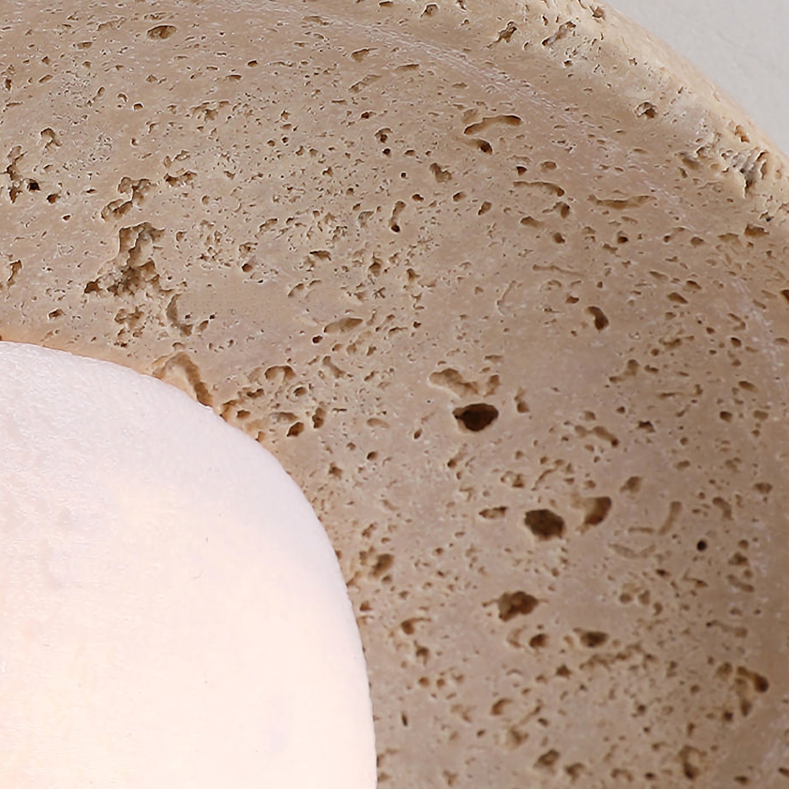 Round Travertine Wall Lamp - Nuvé