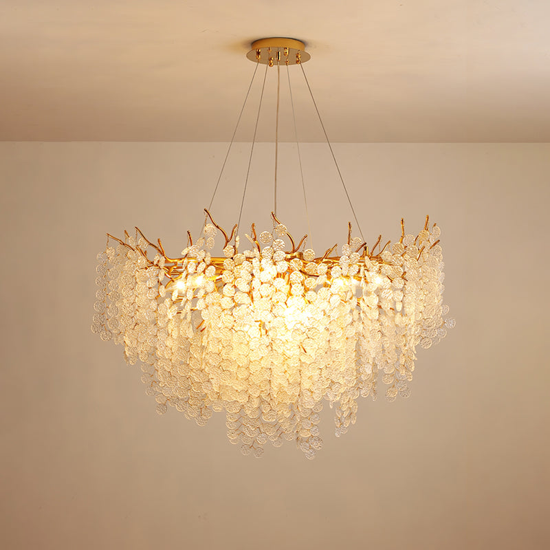 Shiro Noda Glass Coin Chandeliers - Nuvé