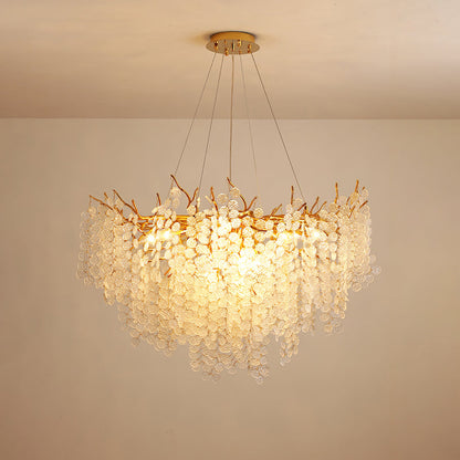 Shiro Noda Glass Coin Chandeliers - Nuvé
