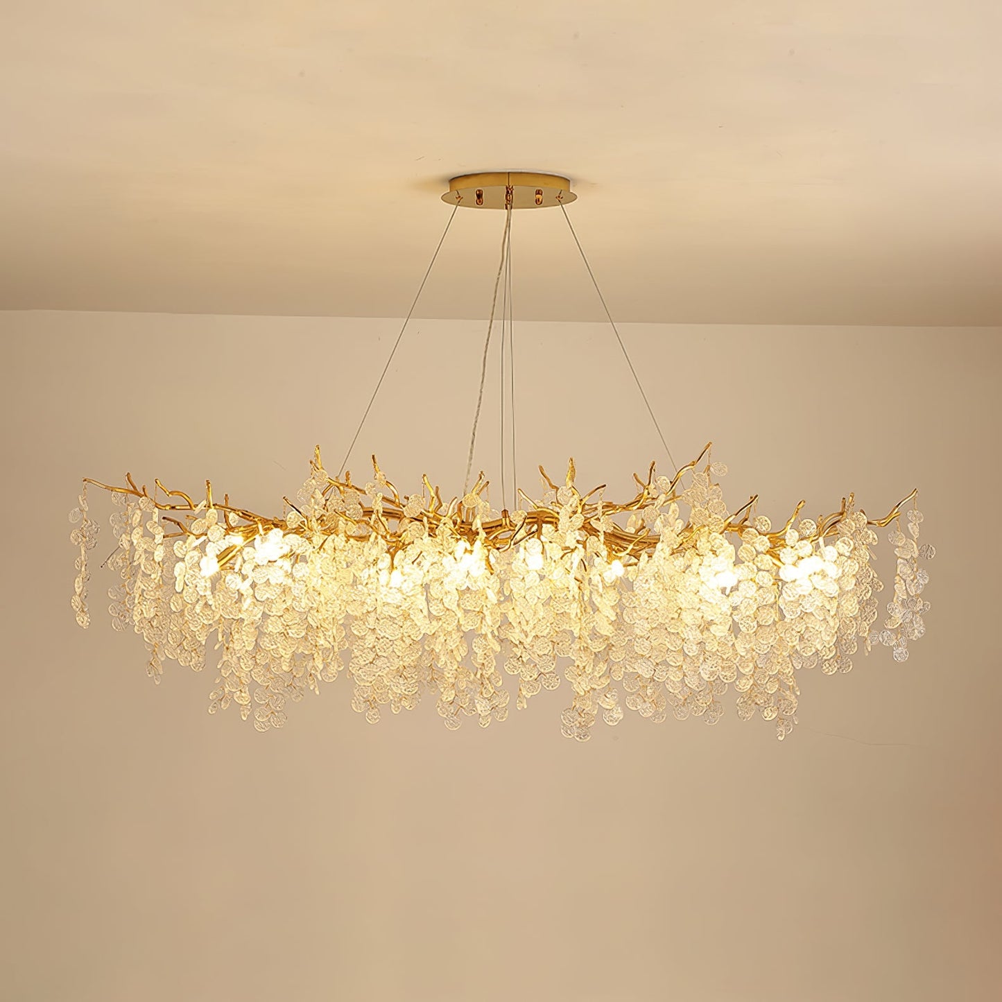 Shiro Noda Glass Coin Chandeliers - Nuvé