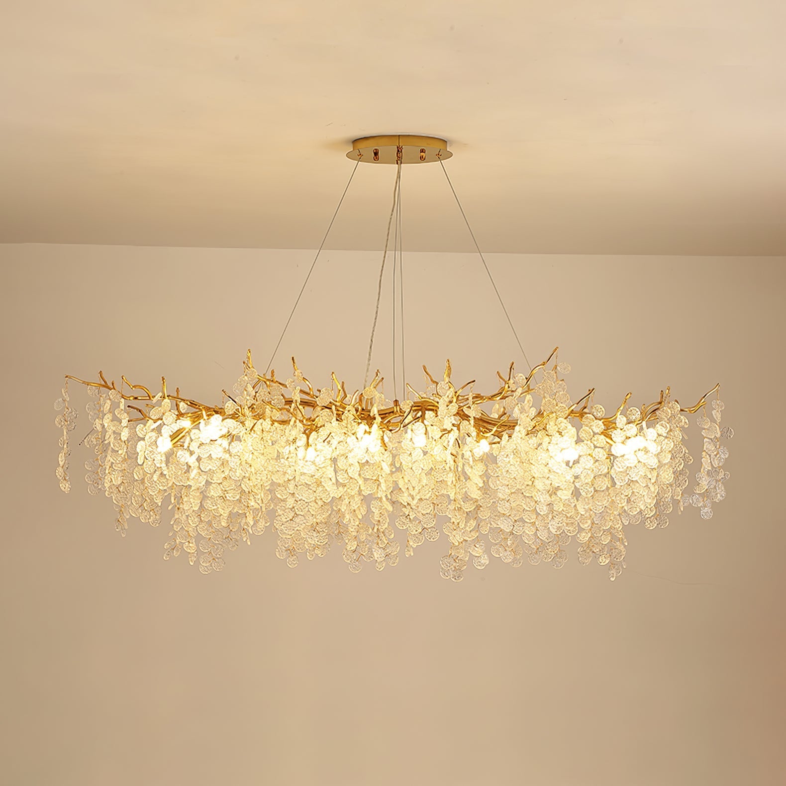 Shiro Noda Glass Coin Chandeliers - Nuvé