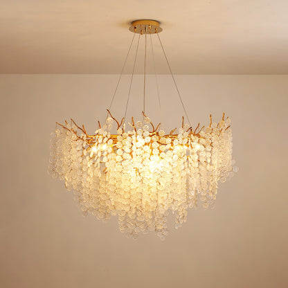 Shiro Noda Glass Coin Chandeliers - Nuvé