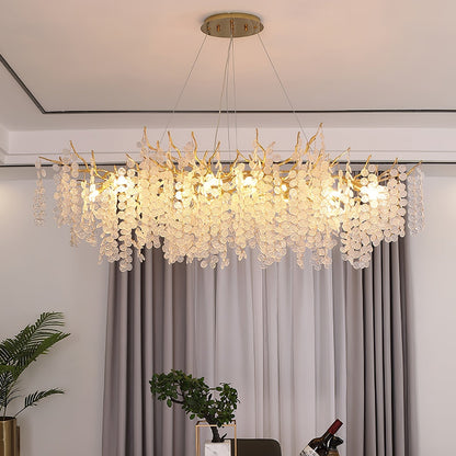 Shiro Noda Glass Coin Chandeliers - Nuvé