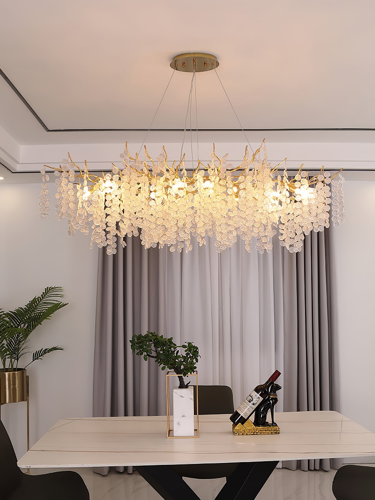 Shiro Noda Glass Coin Chandeliers - Nuvé