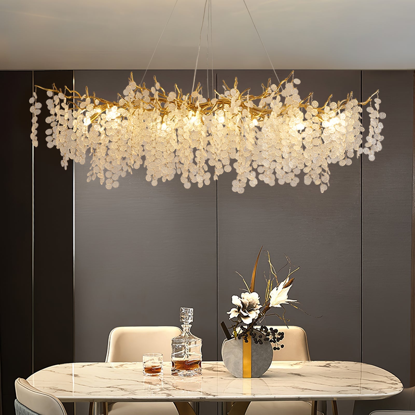 Shiro Noda Glass Coin Chandeliers - Nuvé