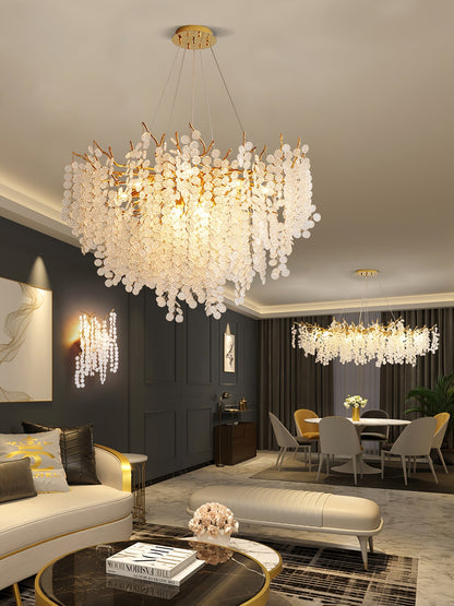 Shiro Noda Glass Coin Chandeliers - Nuvé