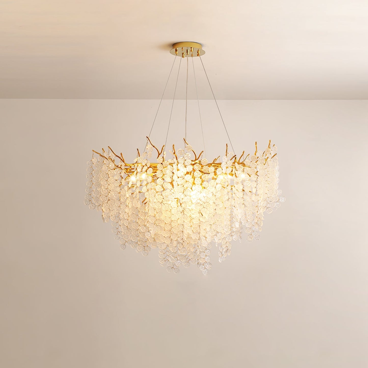 Shiro Noda Glass Coin Chandeliers - Nuvé
