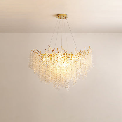 Shiro Noda Glass Coin Chandeliers - Nuvé