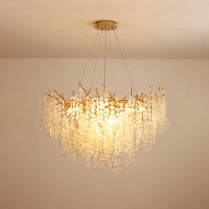 Shiro Noda Glass Coin Chandeliers - Nuvé