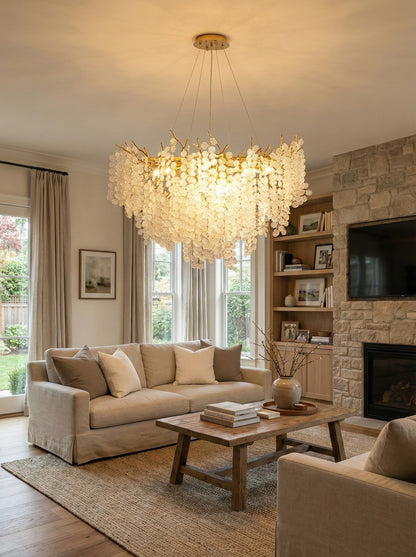 Shiro Noda Glass Coin Chandeliers - Nuvé