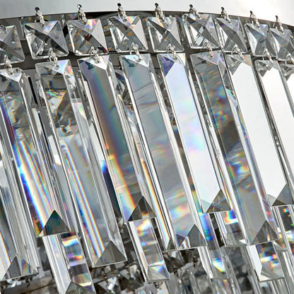 Silver Round Crystal Ceiling Lamp - Nuvé