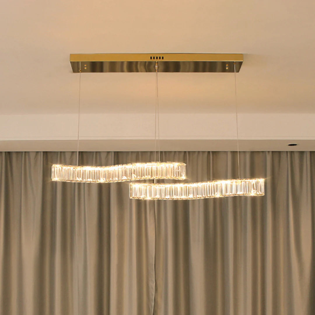 Simple Wave Crystal Chandelier - Nuvé