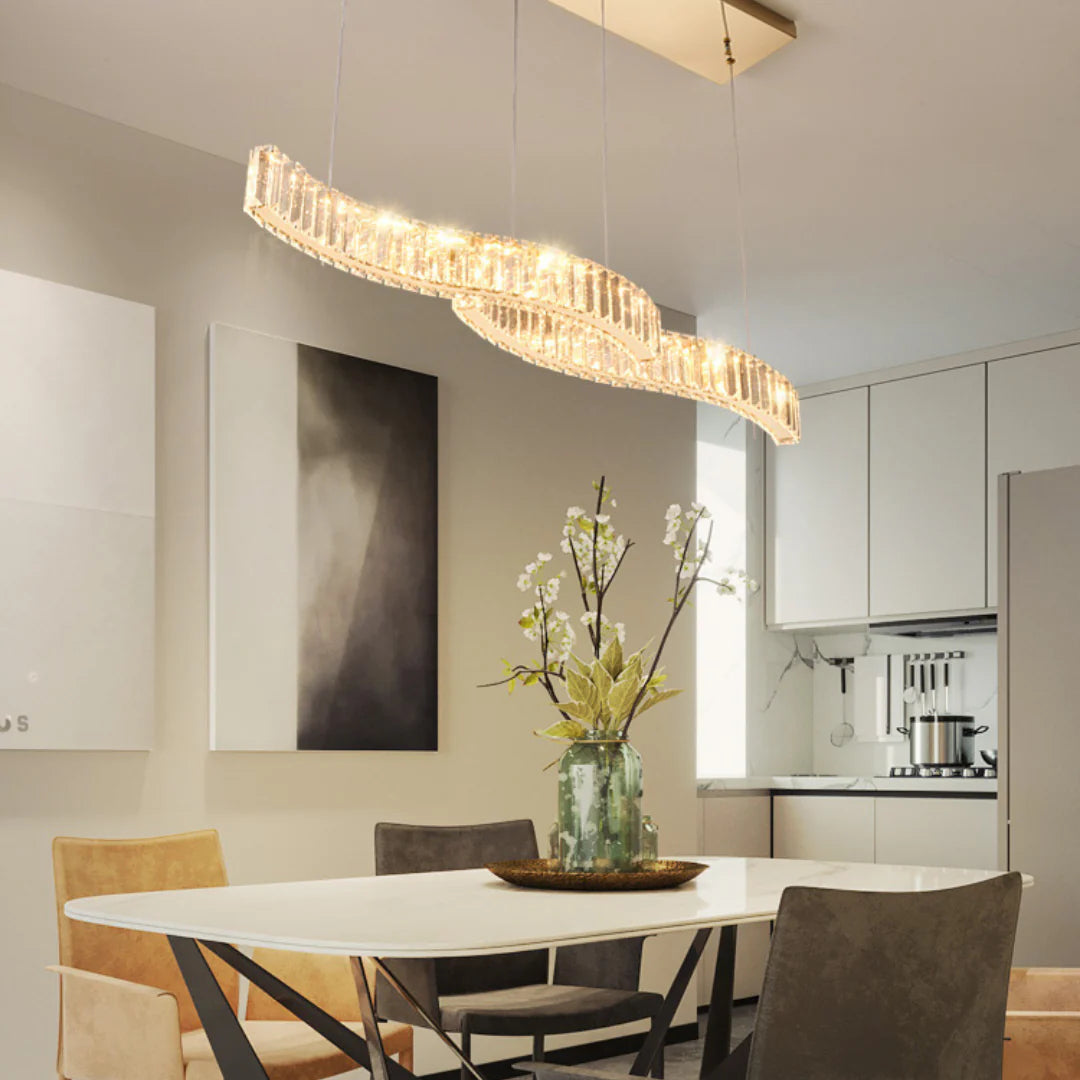 Simple Wave Crystal Chandelier - Nuvé