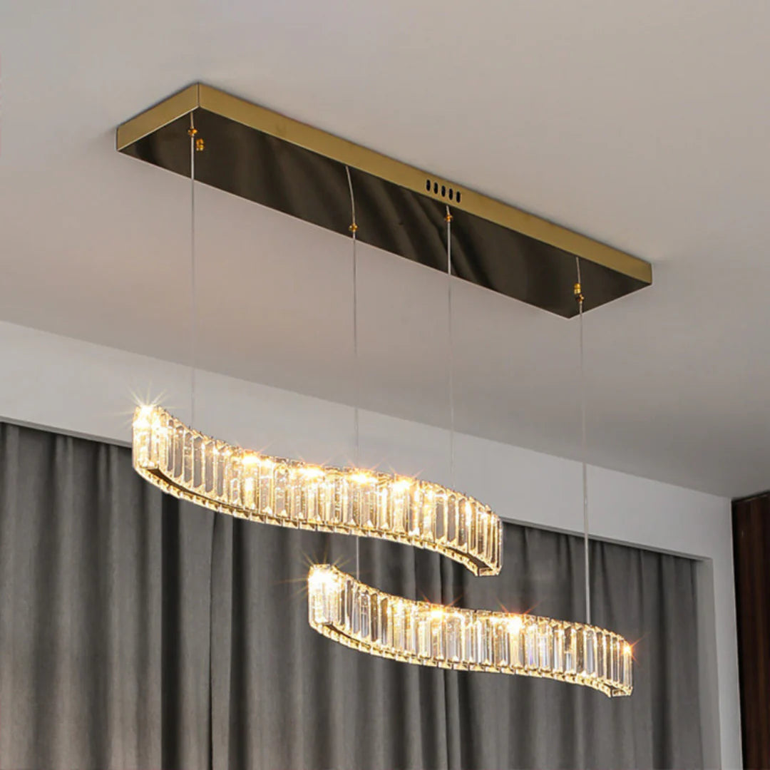 Simple Wave Crystal Chandelier - Nuvé