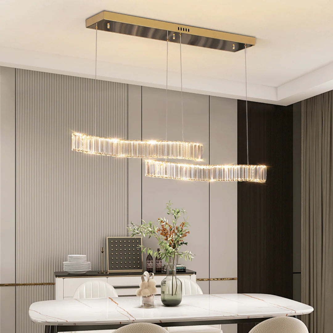 Simple Wave Crystal Chandelier - Nuvé