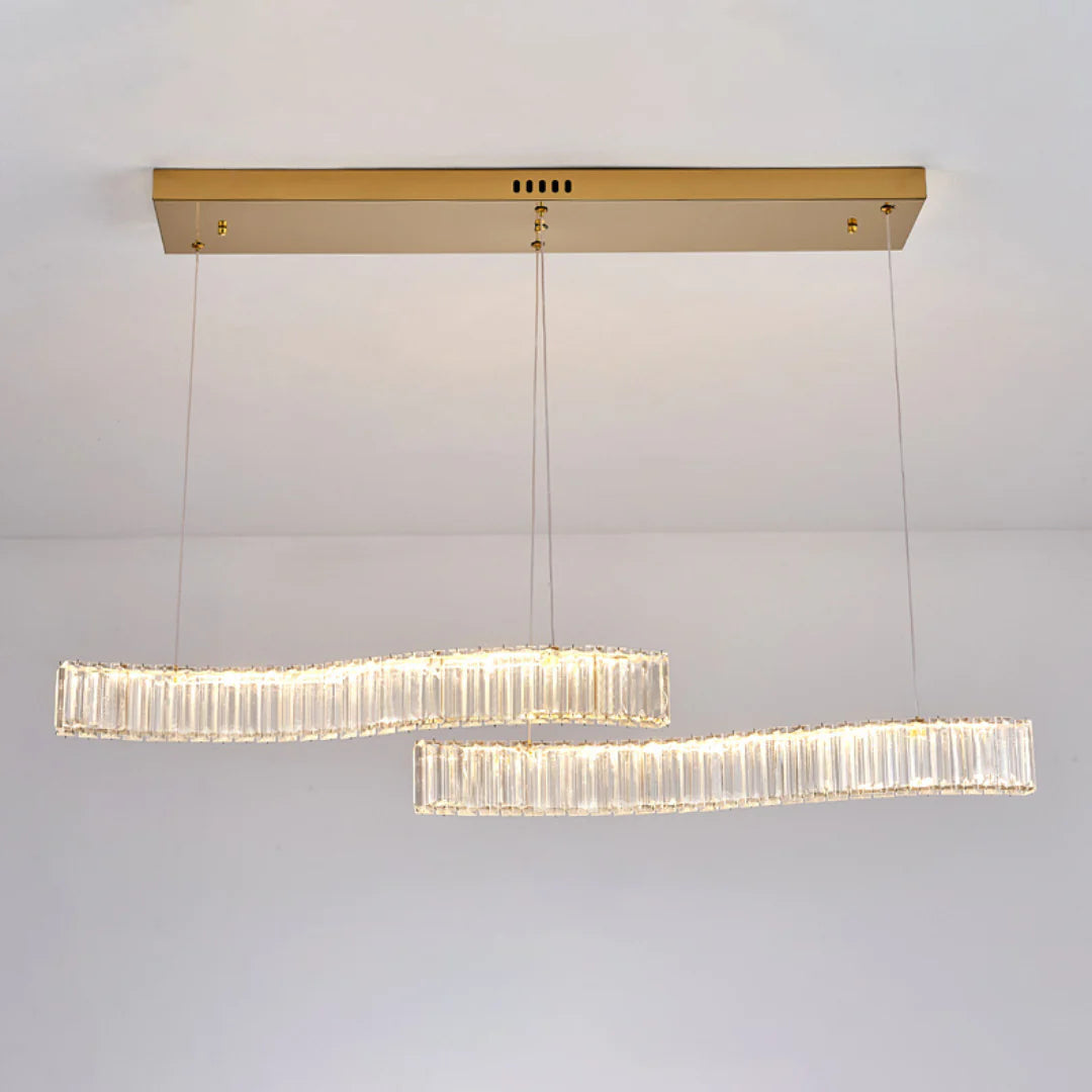 Simple Wave Crystal Chandelier - Nuvé