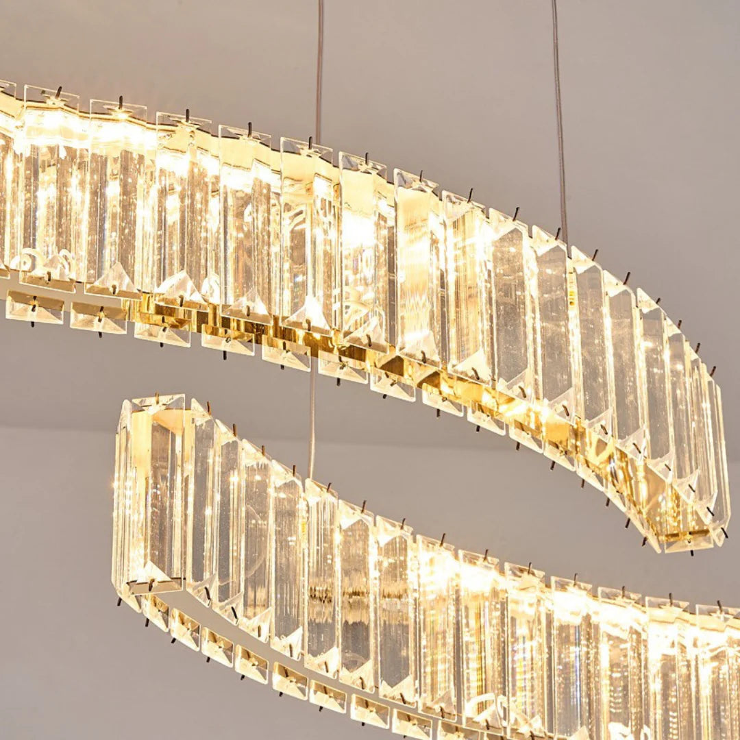 Simple Wave Crystal Chandelier - Nuvé