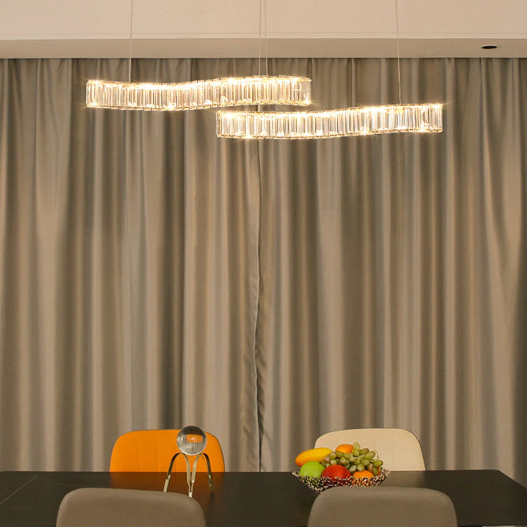 Simple Wave Crystal Chandelier - Nuvé