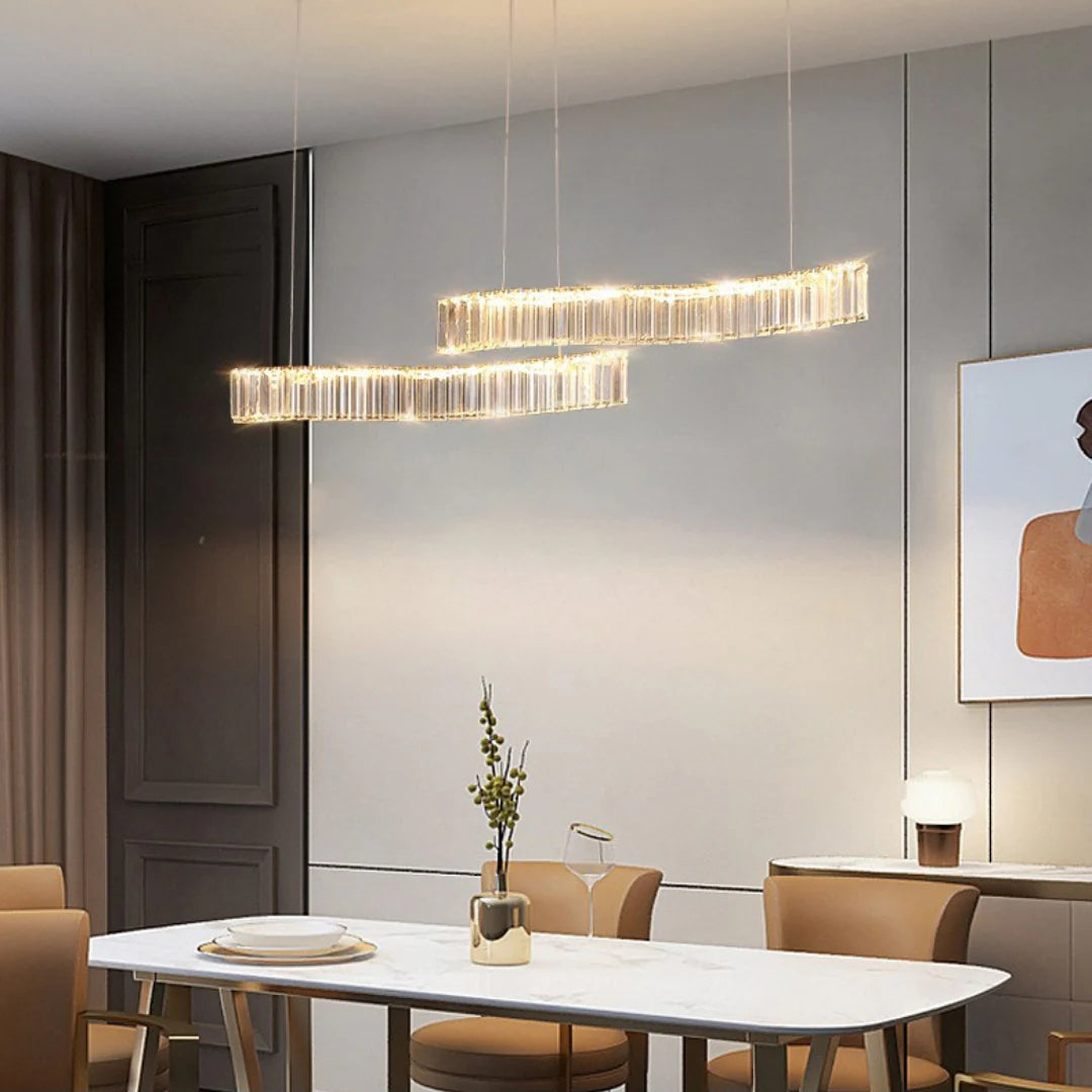 Simple Wave Crystal Chandelier - Nuvé