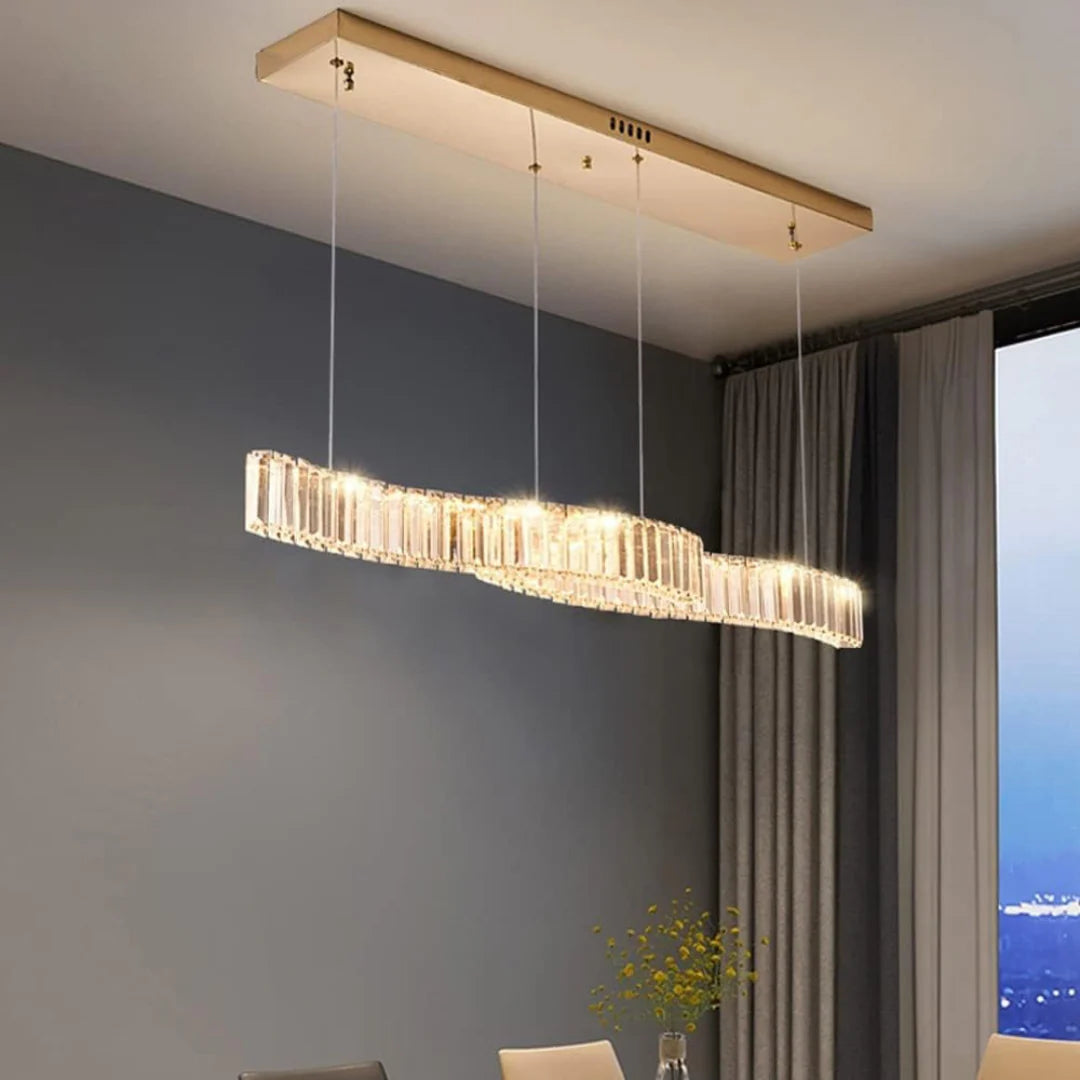Simple Wave Crystal Chandelier - Nuvé