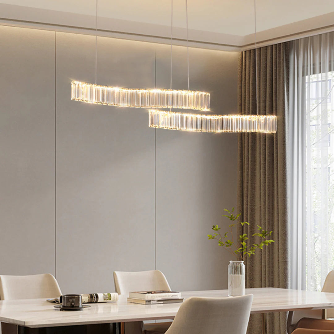 Simple Wave Crystal Chandelier - Nuvé