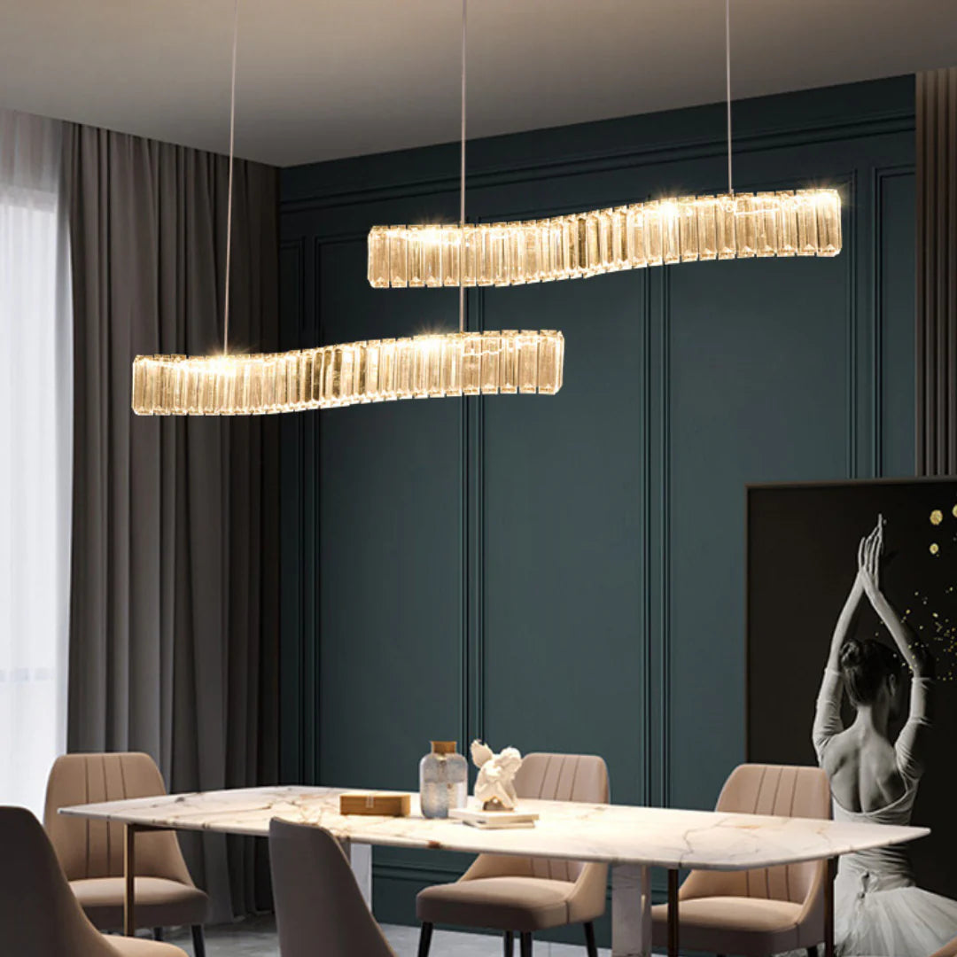 Simple Wave Crystal Chandelier - Nuvé