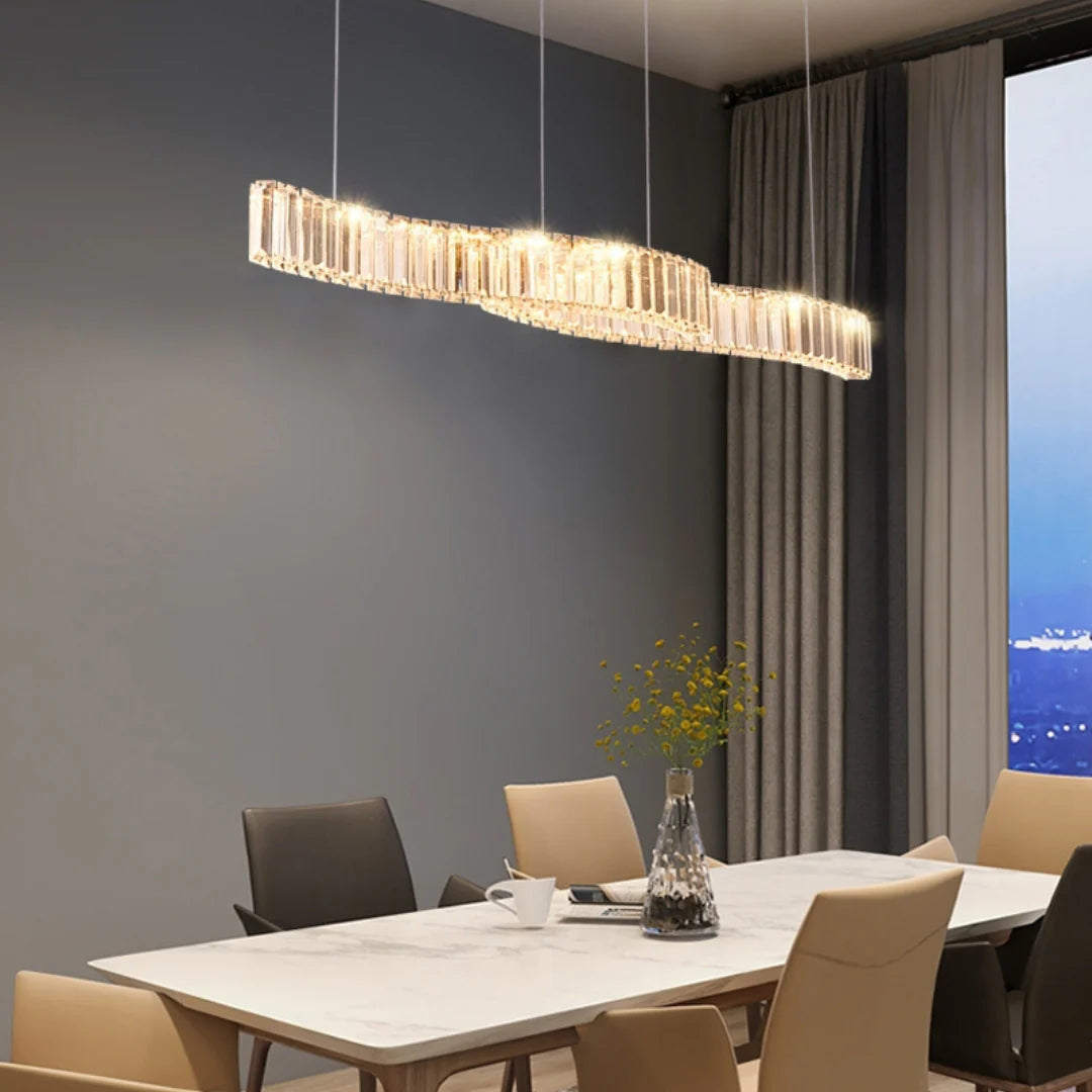 Simple Wave Crystal Chandelier - Nuvé