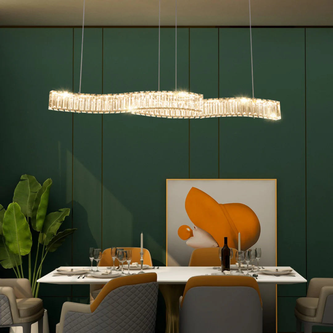 Simple Wave Crystal Chandelier - Nuvé