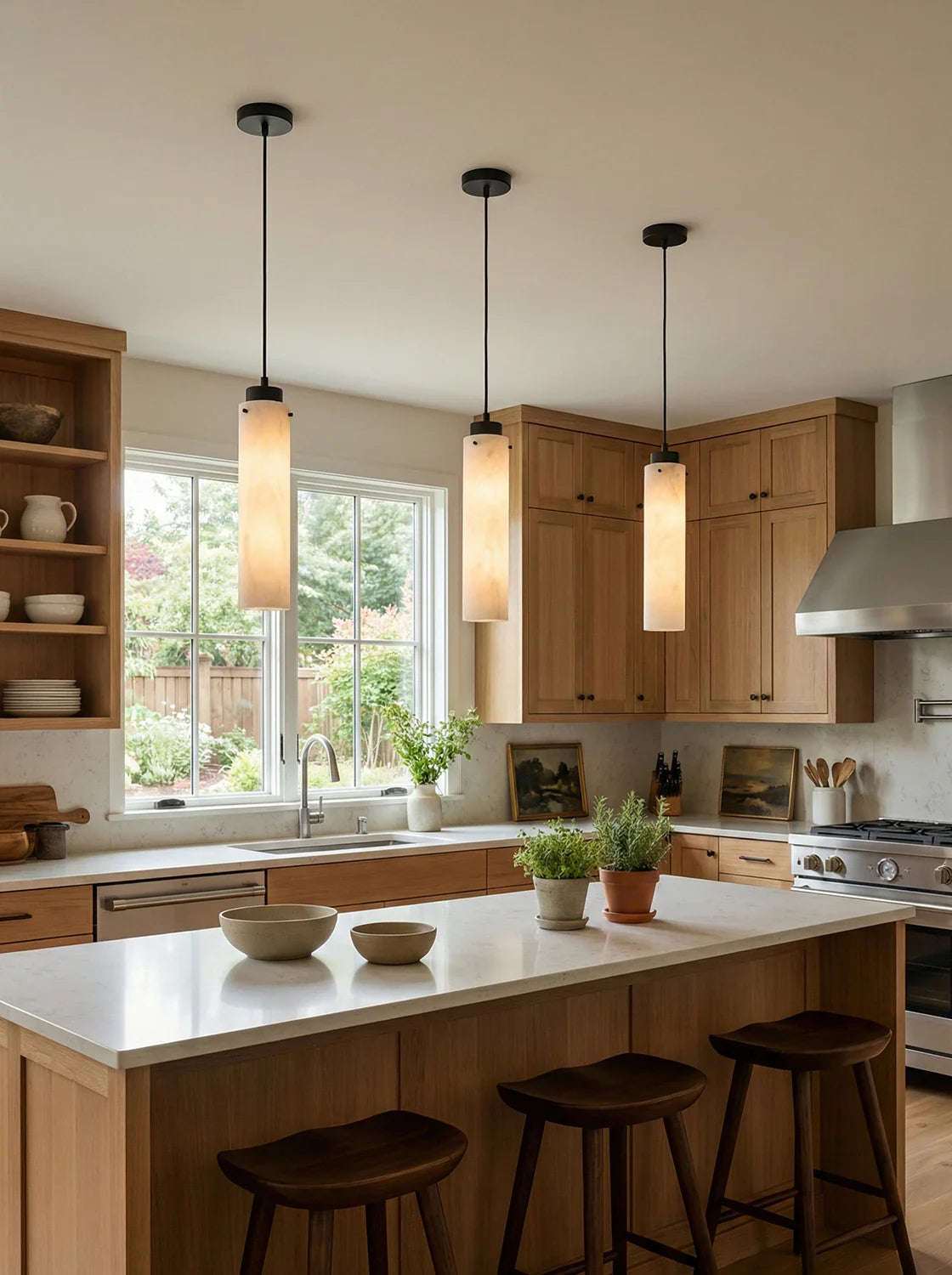 Simple Alabaster Pendant Lamp - Nuvé