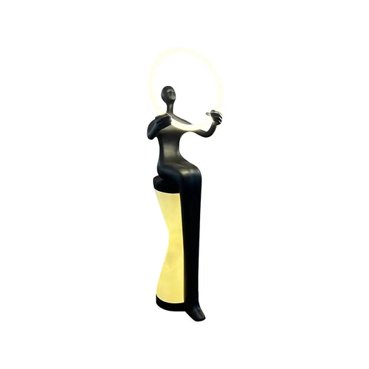 Sitting Man Statue Floor Lamp - Nuvé