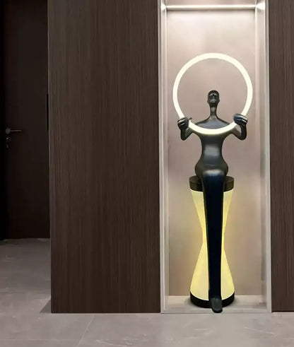 Sitting Man Statue Floor Lamp - Nuvé