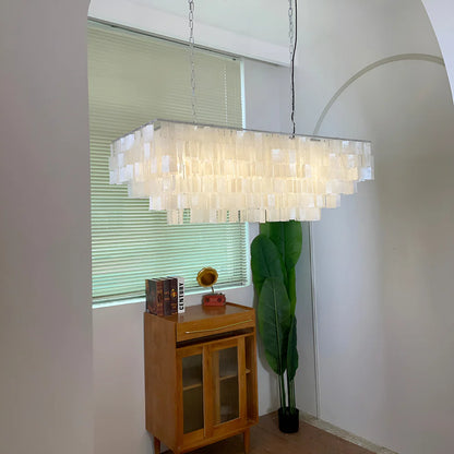 Skye Rectangular Tiered Chandelier - Nuvé