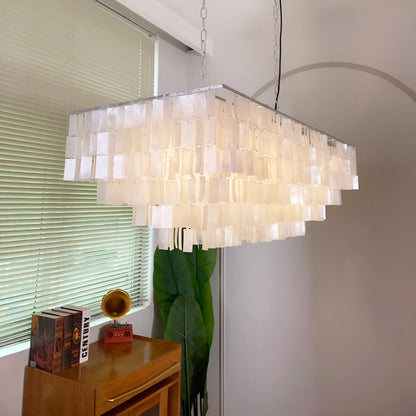 Skye Rectangular Tiered Chandelier - Nuvé