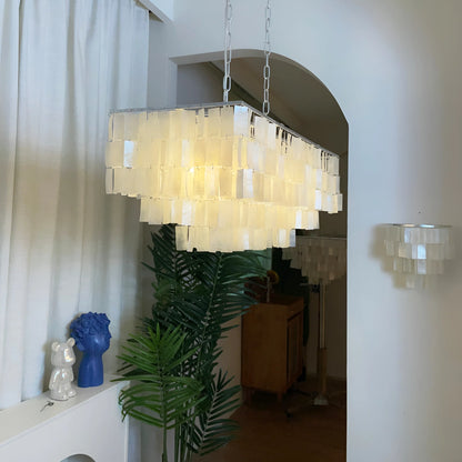 Skye Rectangular Tiered Chandelier - Nuvé