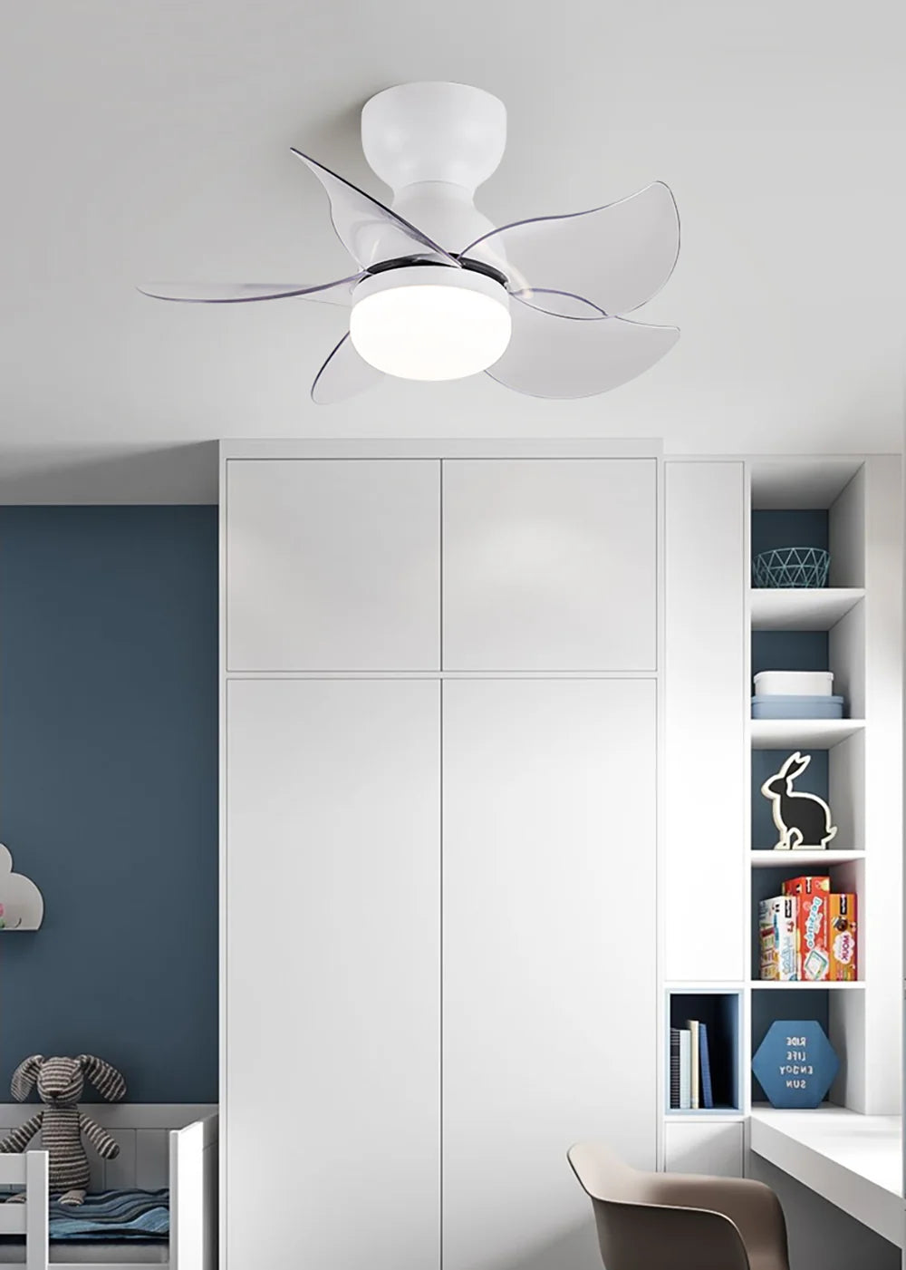 Small 5 Blades Ceiling Fan Lamp - Nuvé