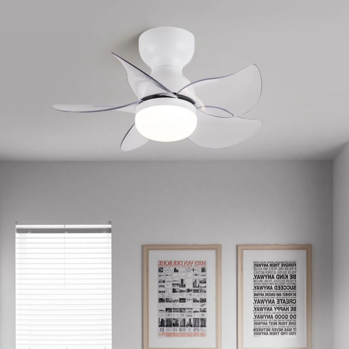 Small 5 Blades Ceiling Fan Lamp - Nuvé
