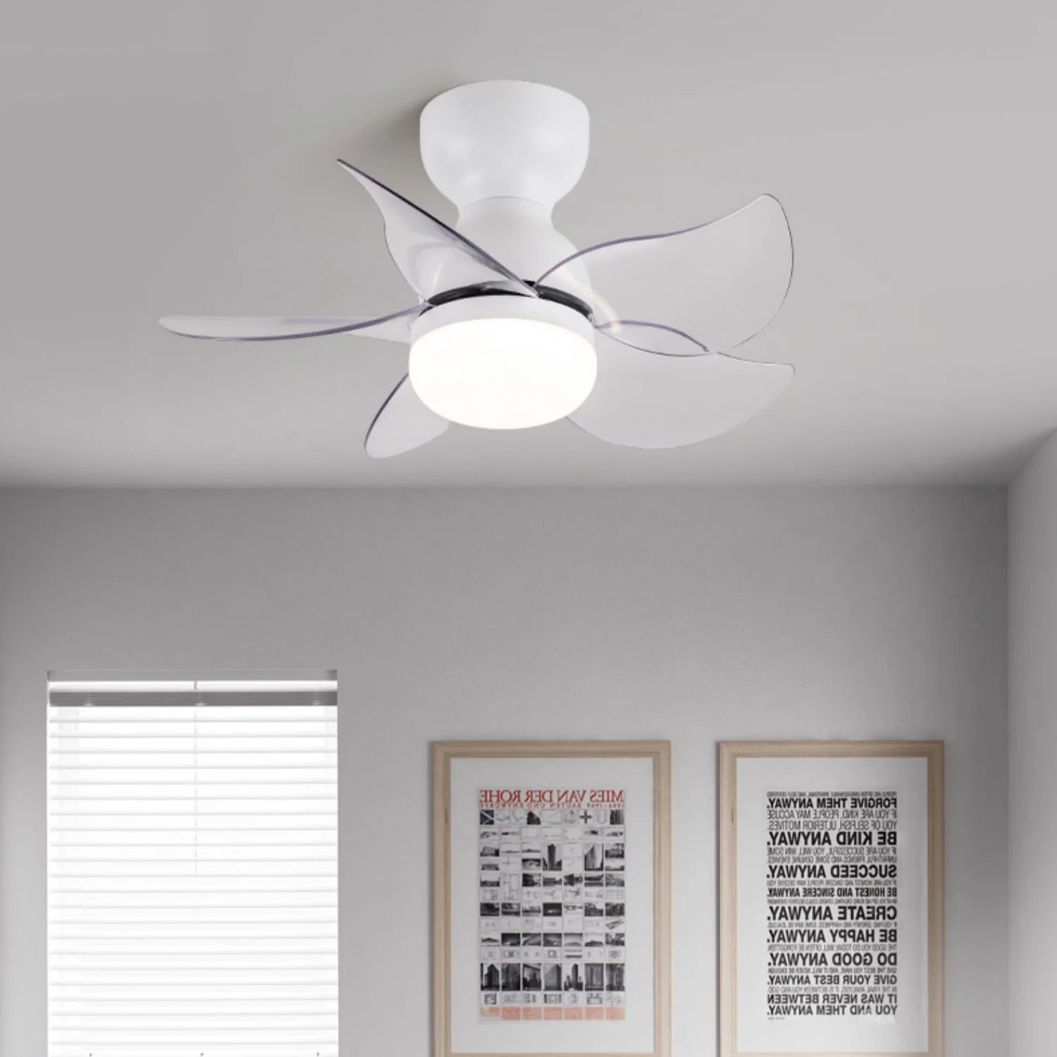 Small 5 Blades Ceiling Fan Lamp - Nuvé