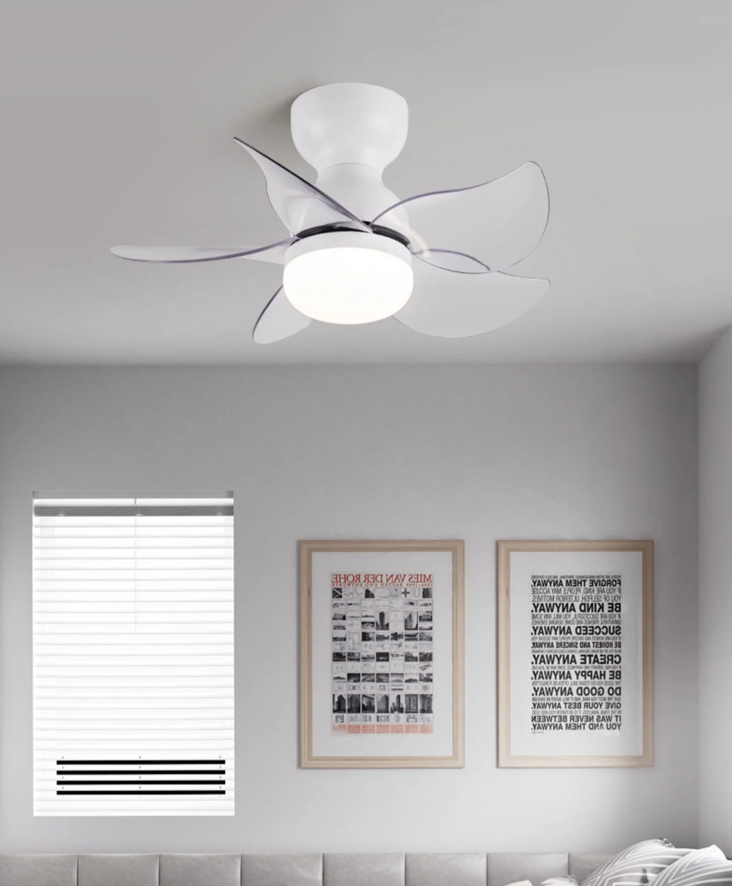 Small 5 Blades Ceiling Fan Lamp - Nuvé