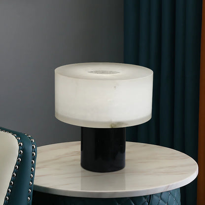 Small Solid Alabaster Table Lamp - Nuvé