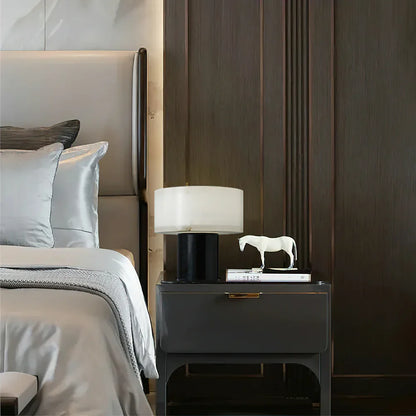 Small Solid Alabaster Table Lamp - Nuvé