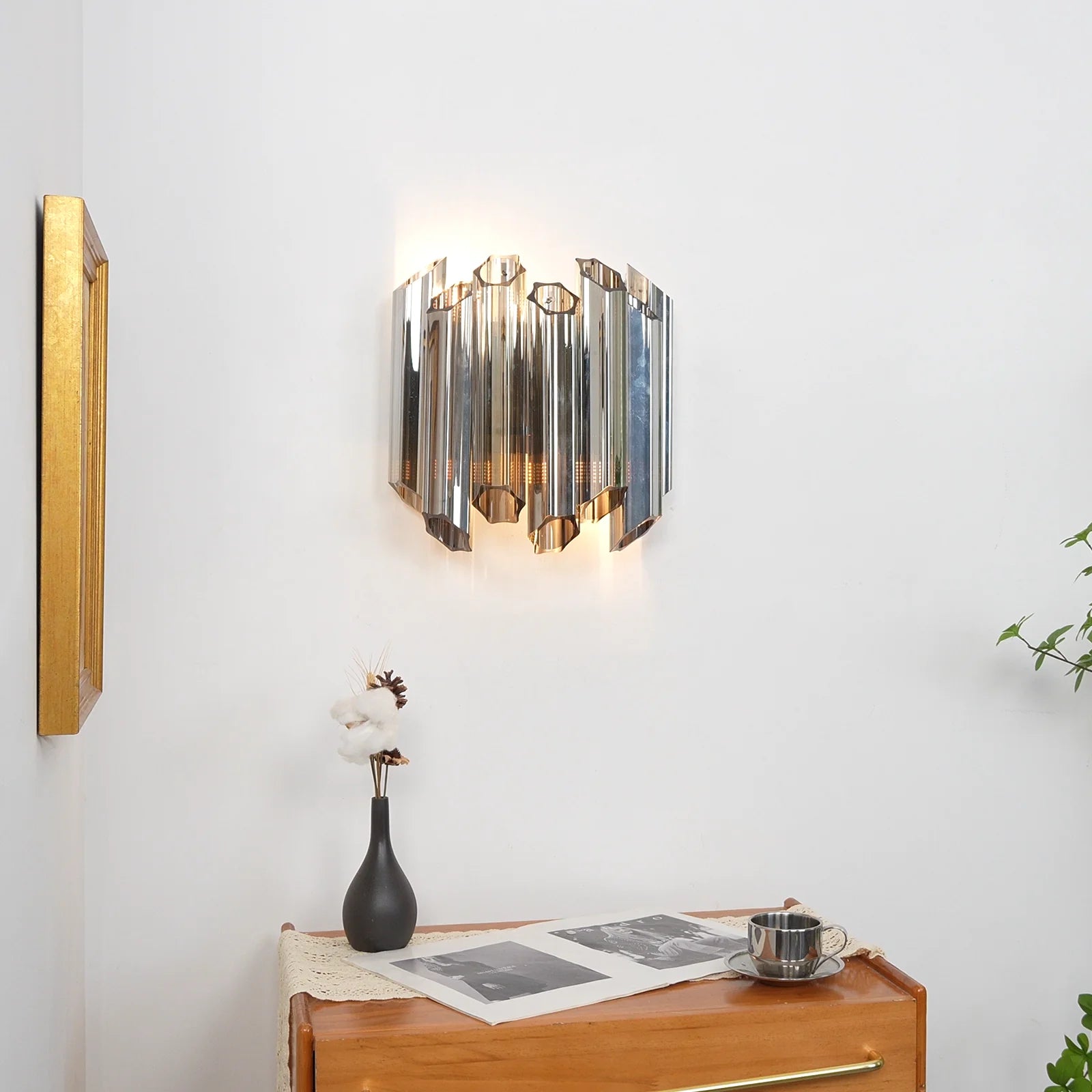 Smoked Mirror Palermo Wall Light - Nuvé