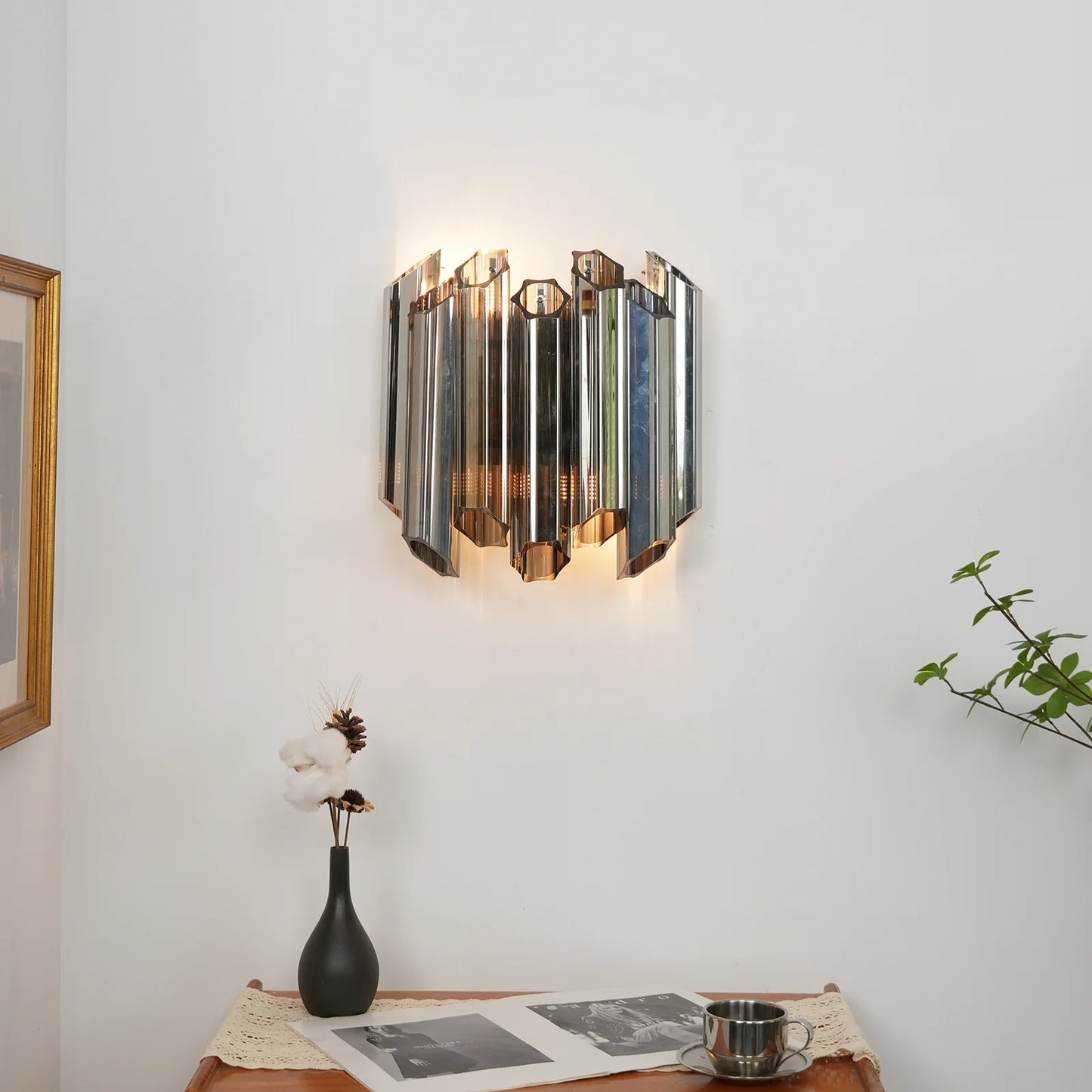 Smoked Mirror Palermo Wall Light - Nuvé