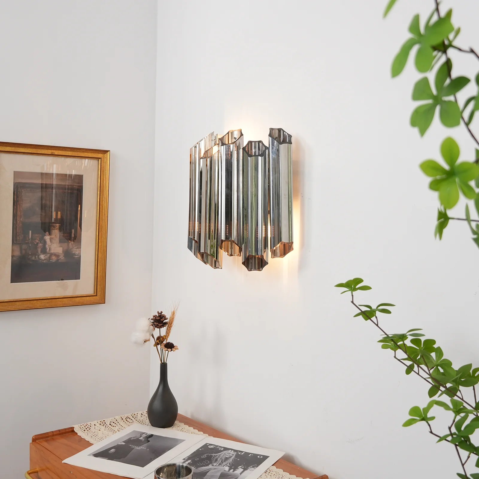 Smoked Mirror Palermo Wall Light - Nuvé