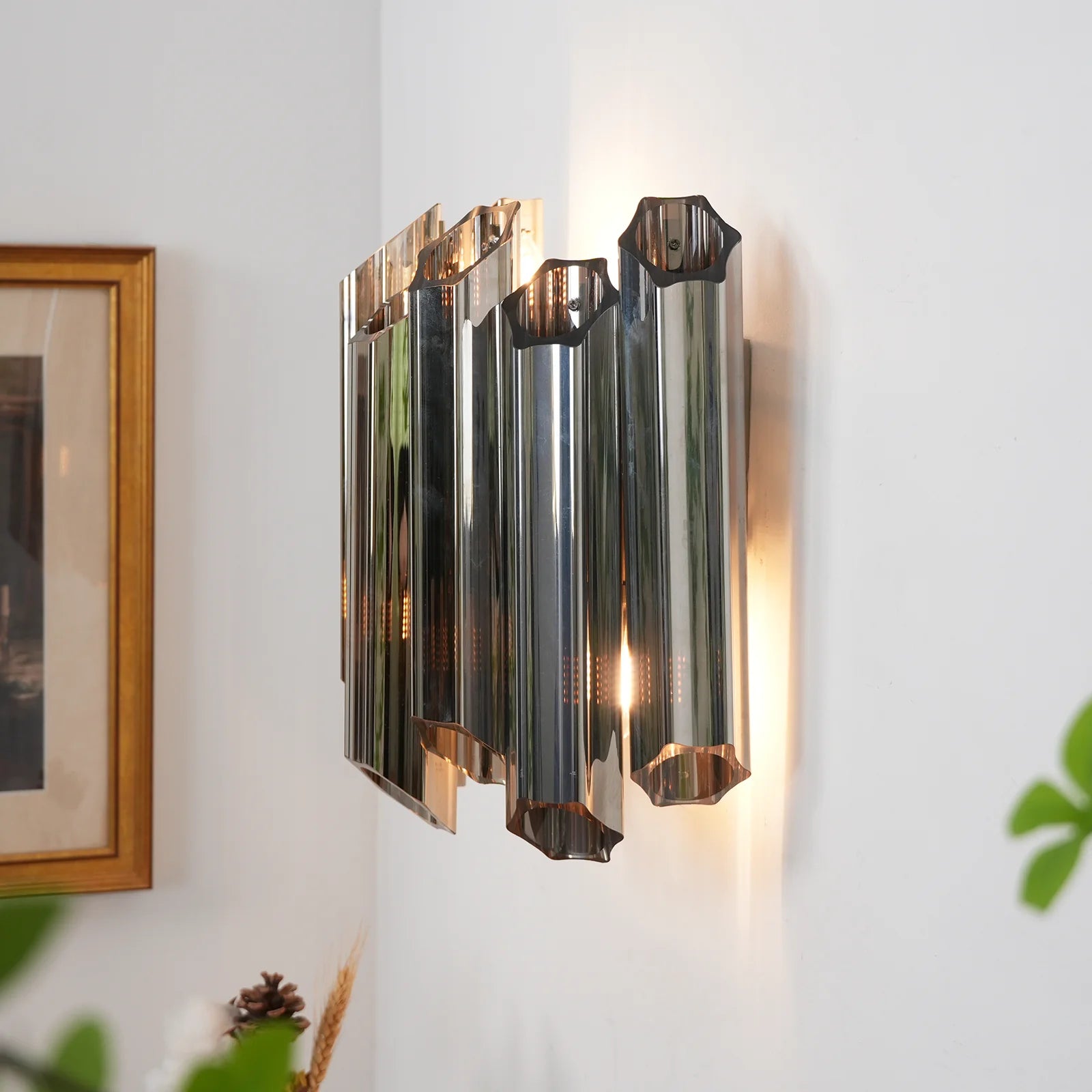 Smoked Mirror Palermo Wall Light - Nuvé